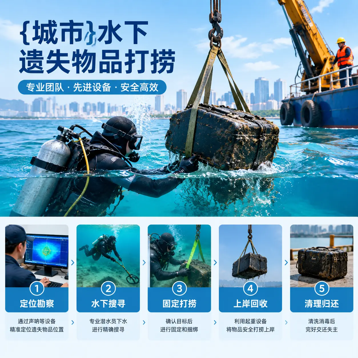 长白水下遗失物品打捞